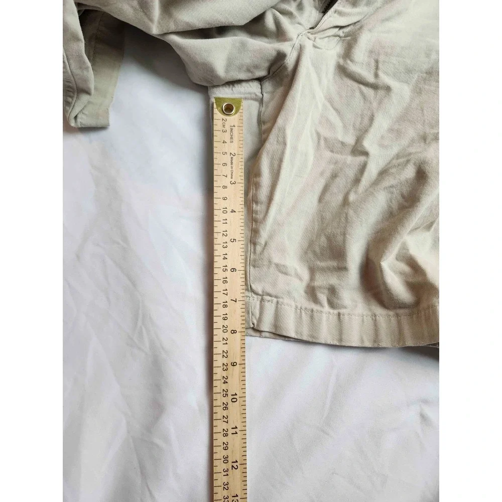 Chino Shorts Mens Size 36 Beige Granola Boy Old Money Flat Front Preppy Gorpcore